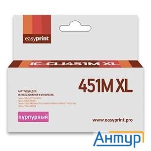 Easyprint Cli-451m Xl  Картридж Ic-cli451m Xl для Canon Pixma Ip7240/mg5440/6340, пурпурный, с чипом