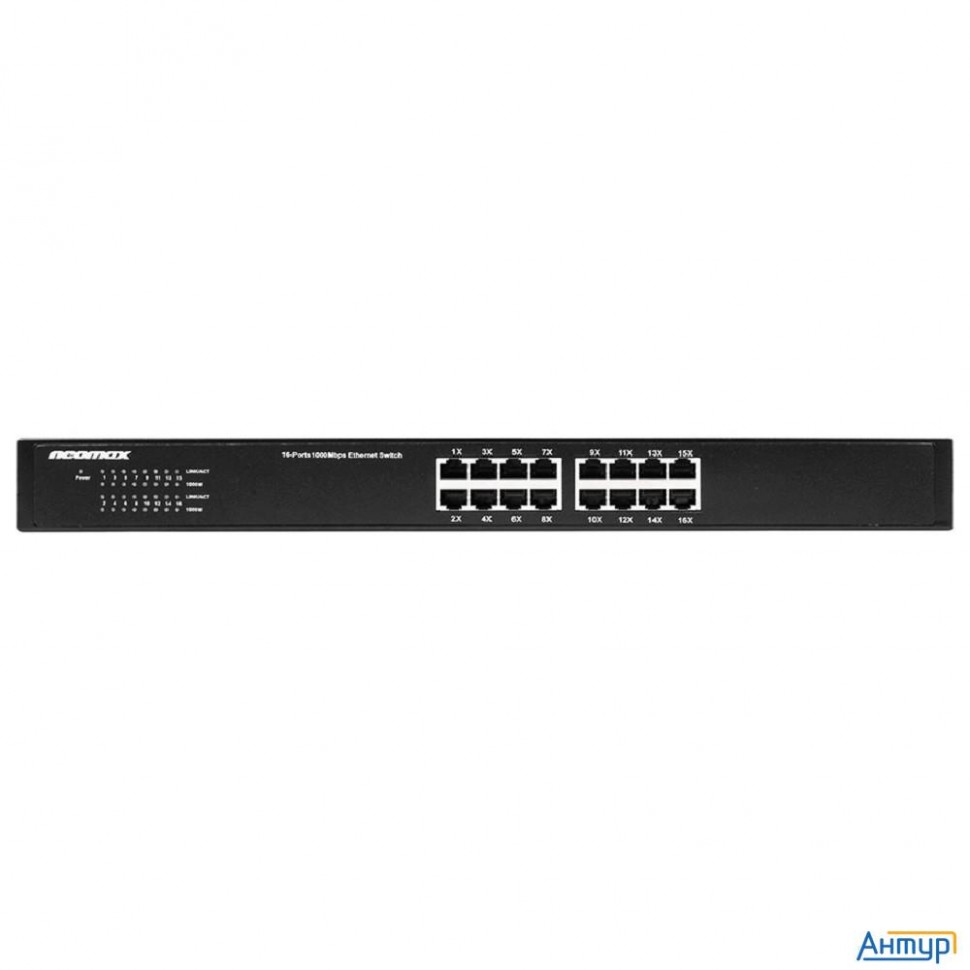 Neomax неуправляемый коммутатор Nms-116p-1000-sr, 16 портов 1000 Mbps, металл Rack