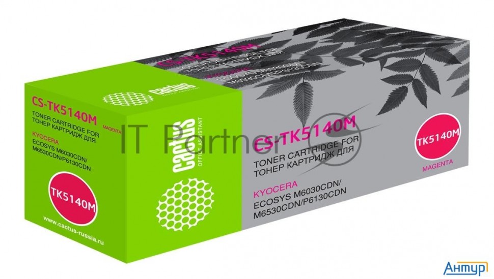 Тонер Картридж Cactus Cs-tk5140m пурпурный для Kyocera Mita M6030cdn/m6530cdn/p6130cdn Ecosys (5000с