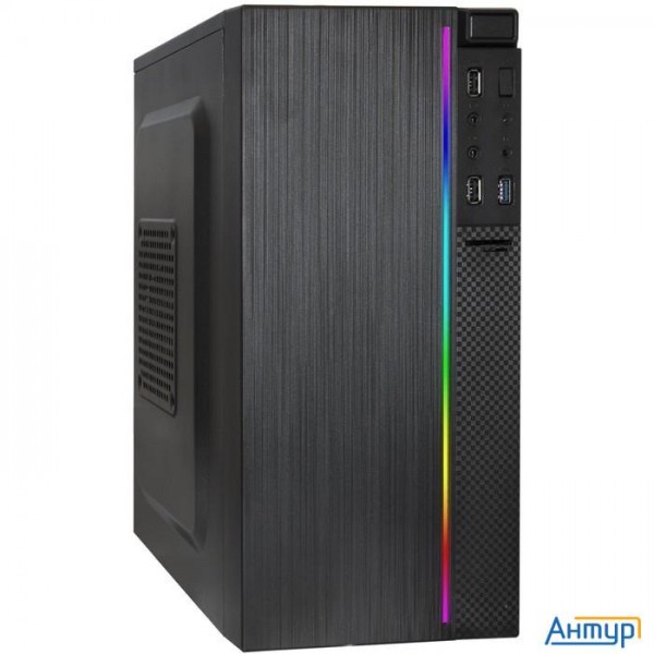 Exegate Ex287885rus Корпус Minitower Exegate Mevo-9302-rgb-600w-12 (matx,600npx 12см,2usb+usb3.0, Hd