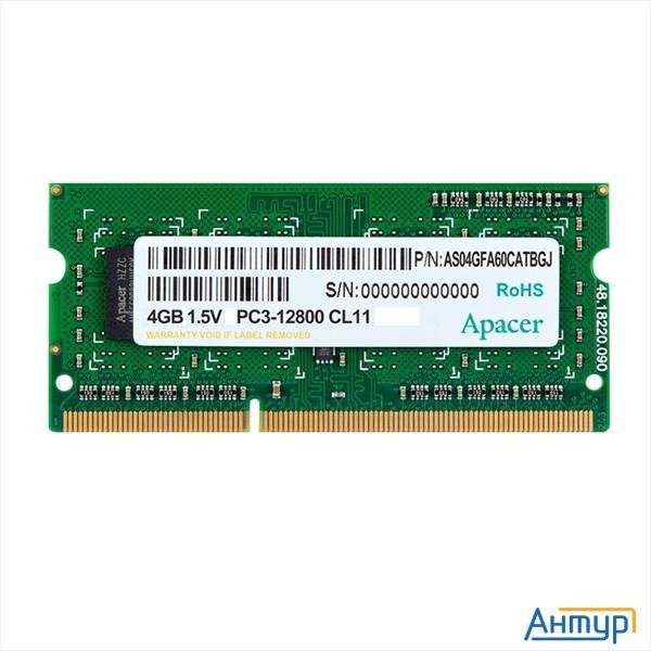 Apacer Ddr3 Sodimm 4gb Ds.04g2k.kam Pc3-12800, 1600mhz