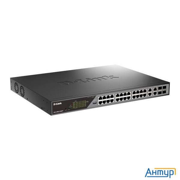 D-link Dss-200g-28mpp/a1a Настраиваемый L2 коммутатор с 24 портами 10/100/1000base-t и 4 комбо-порта