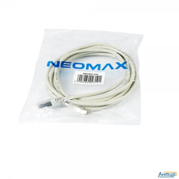 Neomax (nm23001-030) Шнур коммут. Ftp 3 м, Cat.5е, серый, многожильный
