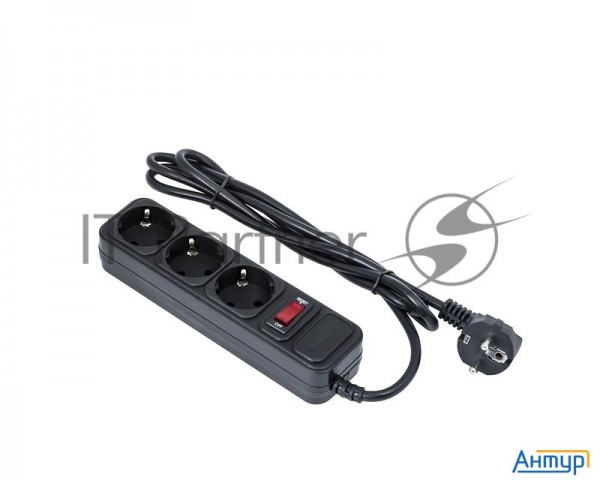 Сетевой фильтр Exegate Ex221179rus Sp-3-3b (3 розетки, 3м, евровилка, черный)