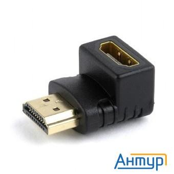 Cablexpert Переходник Hdmi-hdmi 19f/19m, угловой  соединитель 90 градусов, золотые разъемы (a-hdmi90