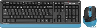 Клавиатура + мышь A4tech Fstyler Fg1035 клав:черный/синий мышь:черный/синий Usb беспроводная Multime