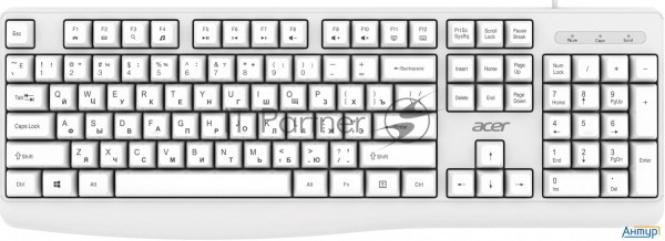 Клавиатура Acer Okw301 белый Usb (zl.kbdcc.01b)