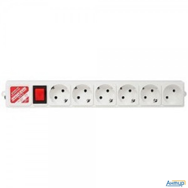 Powercube Фильтр-удлинитель (spg(5+1)-b-15), 6 розеток, 5м. 10А/ 2,2кВт, серый