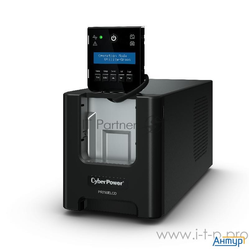 Источник бесперебойного питания Cyberpower Pr750elcd 750va/675w Usb/rj11/45 (6 Iec)