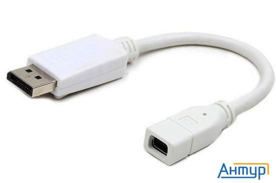 Cablexpert Переходник Minidisplayport - Displayport, 20f/20m, длина 16см, белый (a-mdpf-dpm-001-w)