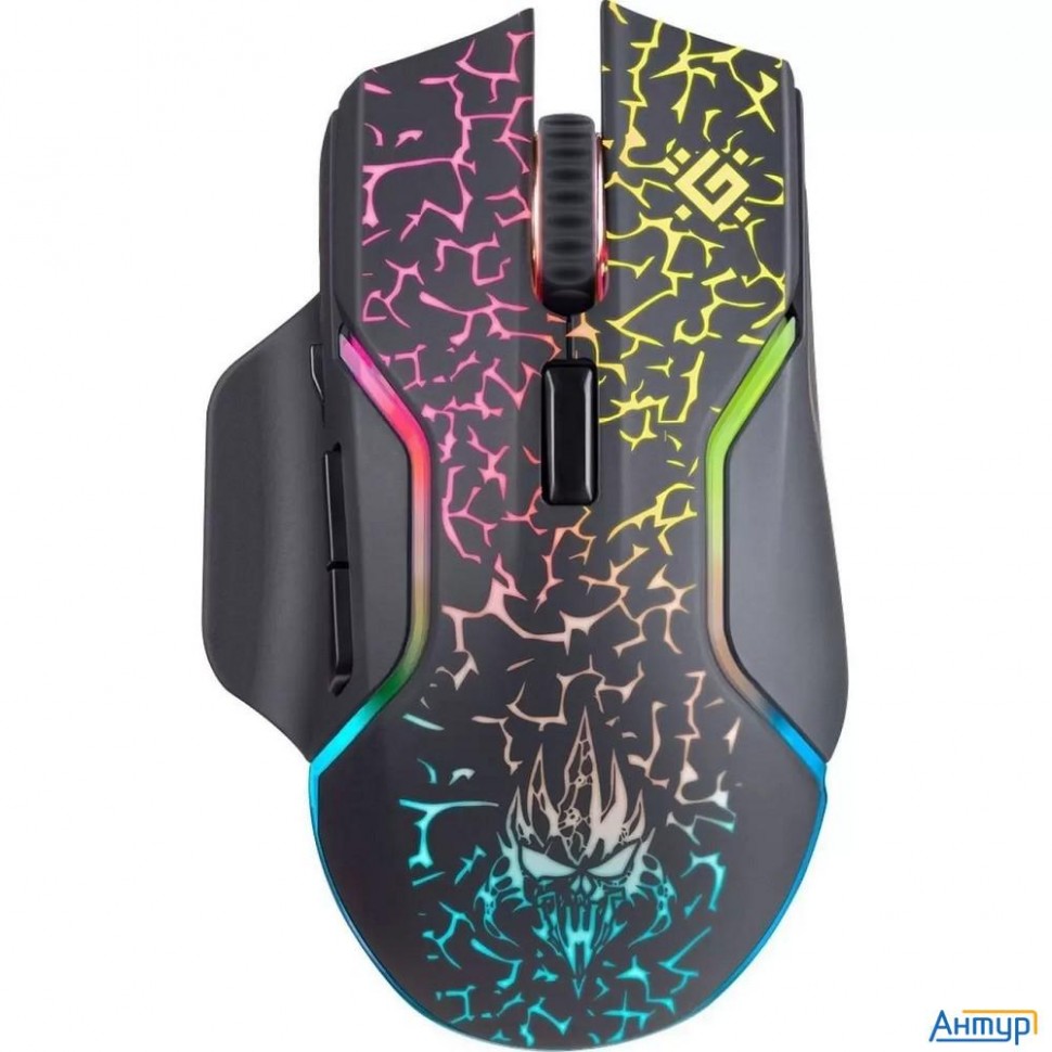 Беспроводная игровая мышь Defender Oneshot Gm-067 черный,led,7d,300 мАч, 3200dpi