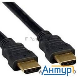 Кабель Hdmi Gembird/cablexpert , 1.8м, V1.4, 19m/19m, плоский кабель, черный, позол.разъемы, экран(c