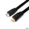 Кабель Hdmi Gembird/cablexpert , 1.8м, V1.4, 19m/19m, плоский кабель, черный, позол.разъемы, экран(c