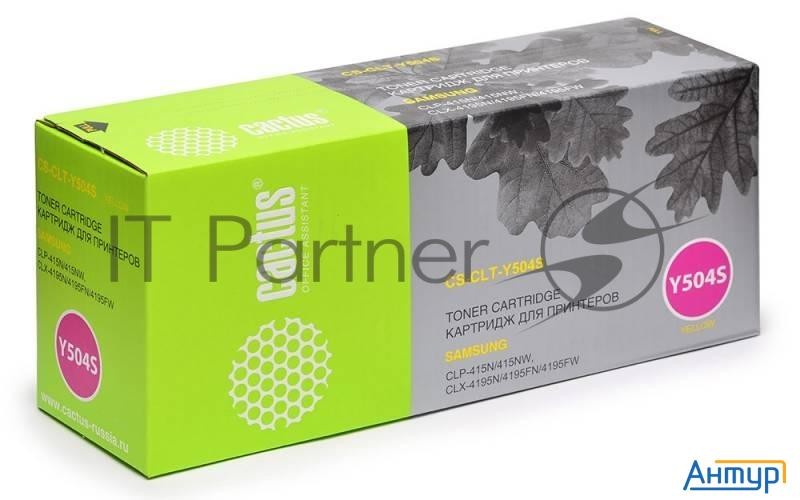 Картридж Cactus Cs-clt-y504s желтый (1800 стр.) для Samsung Clp 415n/ Clx 4195fw/ 4195fn