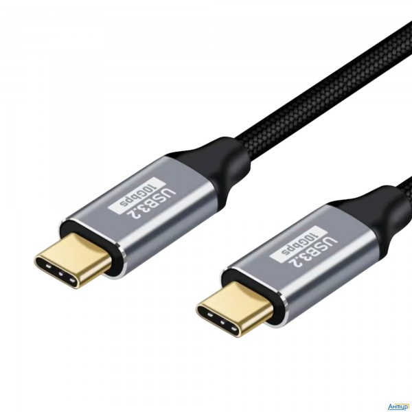 Bion Кабель Usb Type-c To Type-c (cm/cm), 100w, Usb 3.1, 4k@60hz, 10gbps, 1 м, черный [bxp-ccp-usbc3