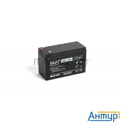 АКБ свинцово-кислотная Skat Sb 1209 тип Agm 12v 9Ач I зар. 2,7 А (ножевые клеммы, гарантия - 18 меся