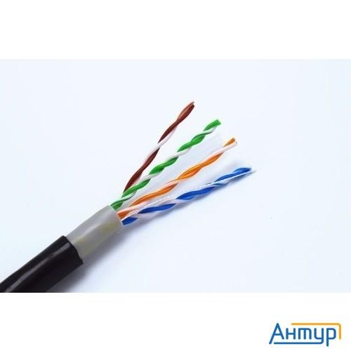 5bites Us5505-305c(p)e Кабель  Utp / Solid / 5e / 24awg / Copper / Pvc+pe / Black / Outdoor / Drum /