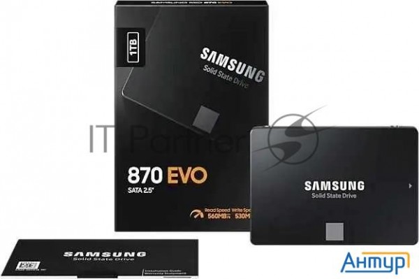 Накопитель Ssd 2.5" Samsung 1.0tb 870 Evo Series <mz-77e1t0bw> (sata3, Up To 560/530mbs, 98000 Iops,