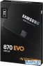 Накопитель Ssd 2.5" Samsung 1.0tb 870 Evo Series <mz-77e1t0bw> (sata3, Up To 560/530mbs, 98000 Iops,