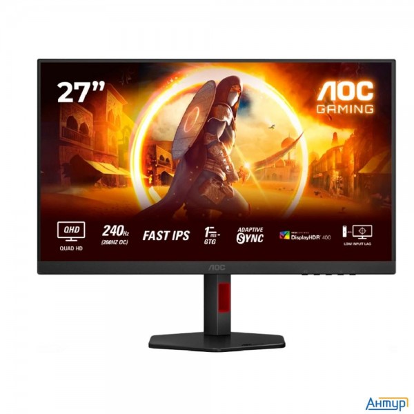 Lcd Aoc 27" Q27g4zr черный {ips 2560x1440 240hz 0.3ms 178/178 400cd 1000:1 2xhdmi2.0 Displayport1.4}