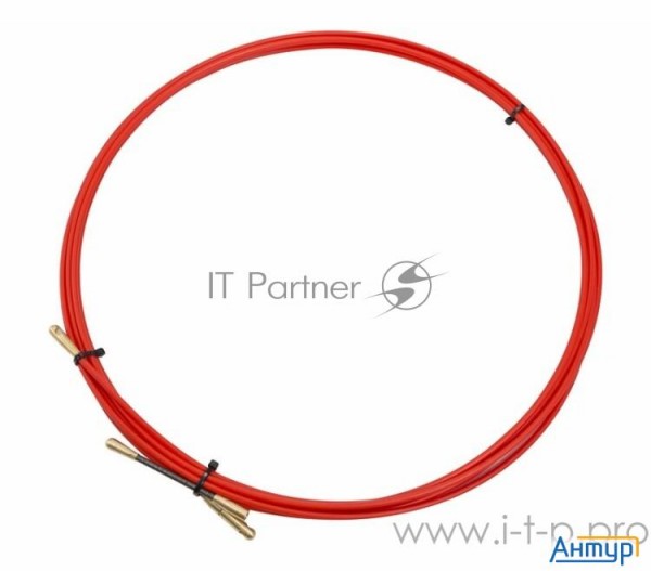 (47-1005) Протяжка кабельная (мини УЗК в бухте), стеклопруток, D=3,5мм, 5м КРАСНАЯ