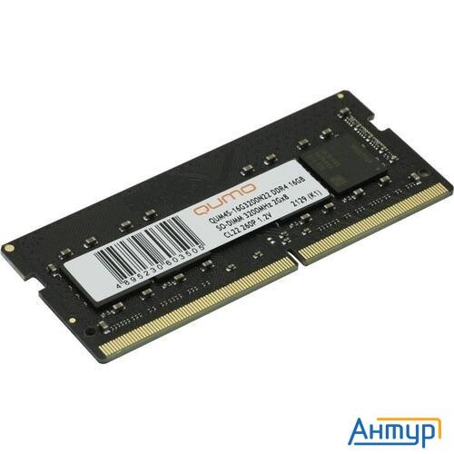 Qumo Ddr4 Sodimm 16gb Qum4s-16g3200n22 Pc4-25600, 3200mhz Oem/rtl