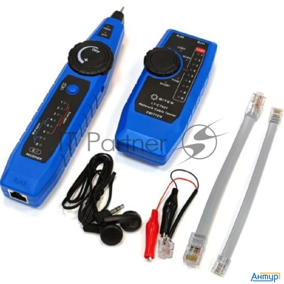 Тестер-трассоискатель кабеля 5bites Ly-ct012 Utp / Stp / Bnc / Vfl / Poe / Tdr / Lcd / Flash