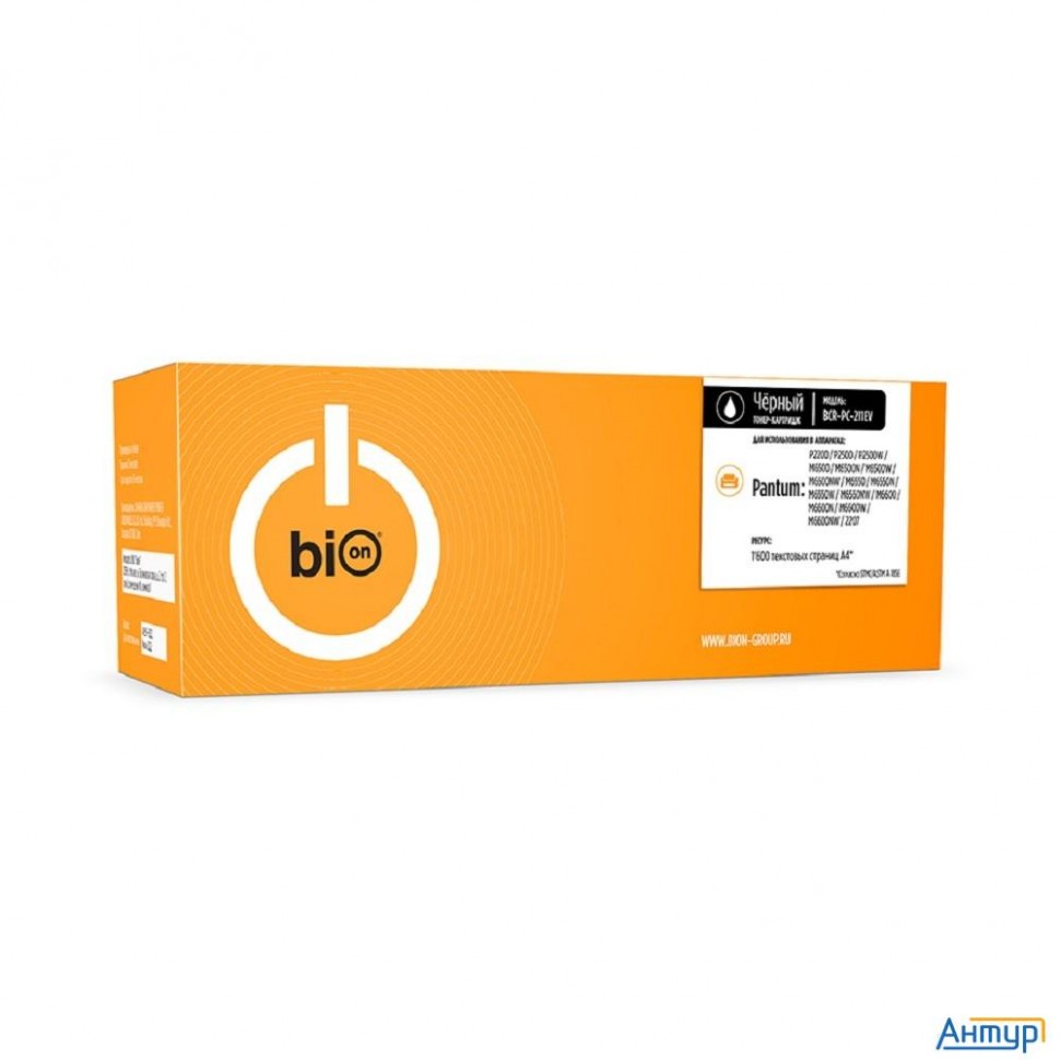 Bion Bcr-pc-211ev Картридж для Pantum P2200/p2500/p2500w/m6500/m6500n/m6500w/m6500nw/m6550/m6550n/m6