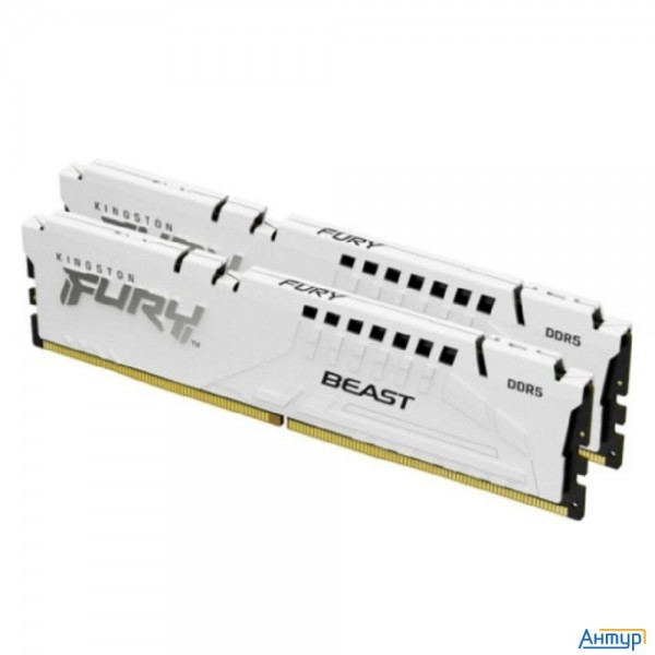 Модуль памяти Kingston 32gb (2x16gb) Ddr5 6000mt/s Cl36 Fury Beast White Expo Non-ecc Unbuffered Dim