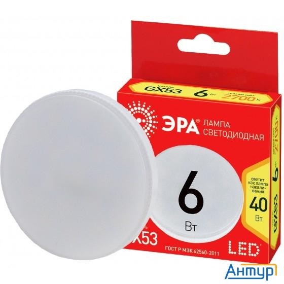 Эра Б0054242 Лампочка светодиодная Red Line Led Gx-6w-827-gx53 R 8 Вт таблетка теплый белый свет