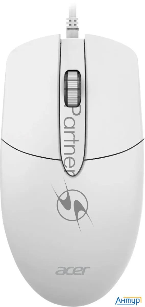 Мышь Acer Omw300 белый оптическая (1200dpi) Usb (3but)