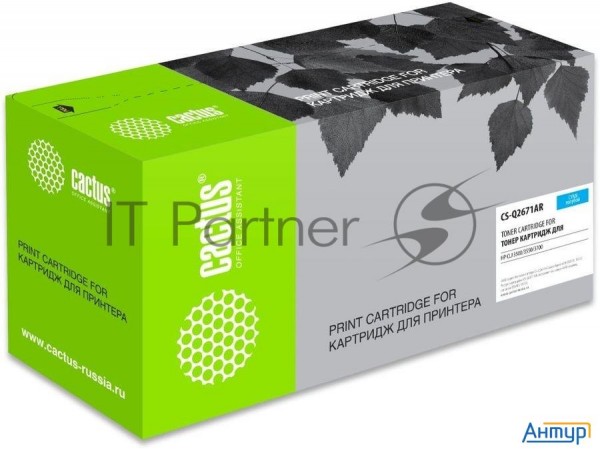 Тонер Картридж Cactus Cs-q2671ar голубой для Hp Clj 3500/3550/3700 (4000стр.)