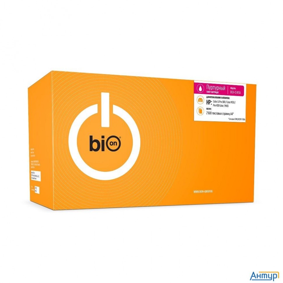Bion Bcr-ce413a Картридж для Hp{laserjet Pro M351/m375/m451/m475} (2600  стр.), Пурпурный, с чипом