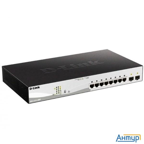D-link Dgs-1210-10mp/fl2a Управляемый L2 коммутатор с 8 портами 10/100/1000base-t и 2 портами 1000ba