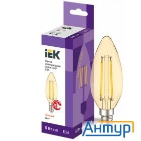 Iek Llf-c35-5-230-30-e14-clg Лампа Led C35 свеча золото 5Вт 230В 2700К E14 серия 360°