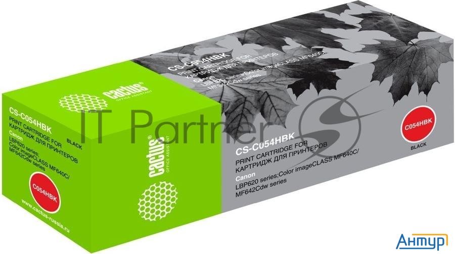 Картридж лазерный Cactus Cs-c054hbk черный (3100стр.) для Canon Lbp 621cw/ 623cdw/641cw/643cdw