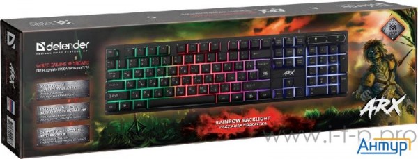 Клавиатура Usb Arx Gk 196l Ru Black 45196 Defender