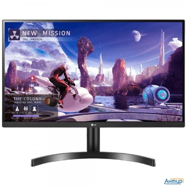 Lcd Lg 27" 27qn600-b черный {ips 2560x1440 75hz 5ms 178/178 8bit(6bit+frc) 350cd 1000:1  Hdr10  Head