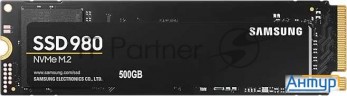Ssd накопитель M.2 (pci-e Nvme) 500 Gb Samsung 980 (r3100/w2600mb/s) (mz-v8v500bw)