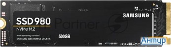 Ssd накопитель M.2 (pci-e Nvme) 500 Gb Samsung 980 (r3100/w2600mb/s) (mz-v8v500bw)
