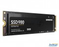 Ssd накопитель M.2 (pci-e Nvme) 500 Gb Samsung 980 (r3100/w2600mb/s) (mz-v8v500bw)