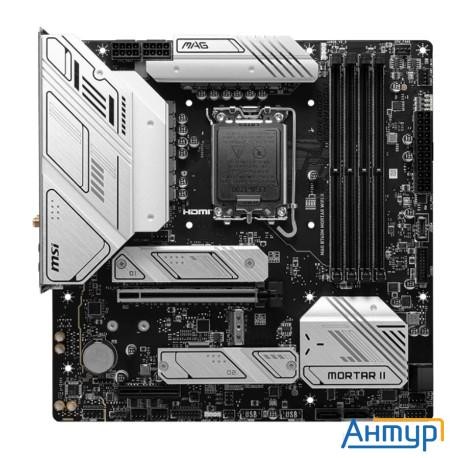 Материнская плата Msi Mag B760m Mortar Wifi Ii, Lga 1700, Intel B760, Matx, Ret