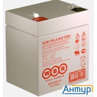 Wbr Батарея Gp1255 (12v/5.5ah) (клеммы F2)