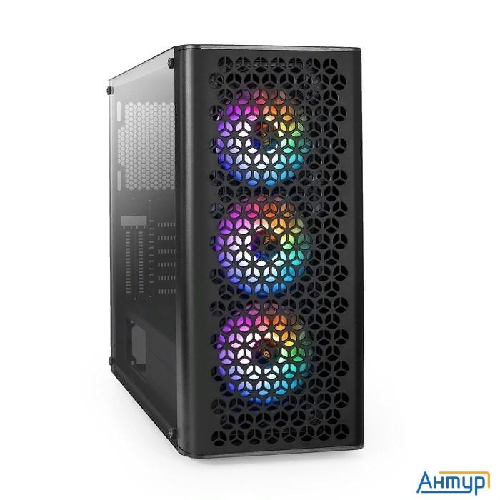 Exegate Ex294965rus Корпус Miditower Exegate Evo-9202 (atx, без БП, с окном, 1*usb+1*usb3.0, аудио,