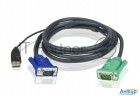 Шнур, мон+клав+мышь Usb Aten, Sphd15=>hd Db15+usb A-Тип, Male-2xmale,  8+4 проводов, опрессованный,