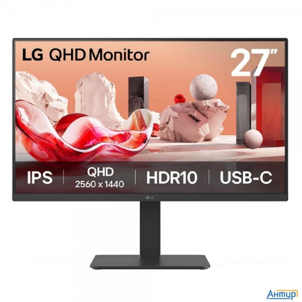 Lcd Lg 27" 27ba65qb-b {ips 2560x1440 100hz 5ms 350cd 1000:1 Displayport1.4 2xhdmi2.0 4xusb3.0 Usb-c(