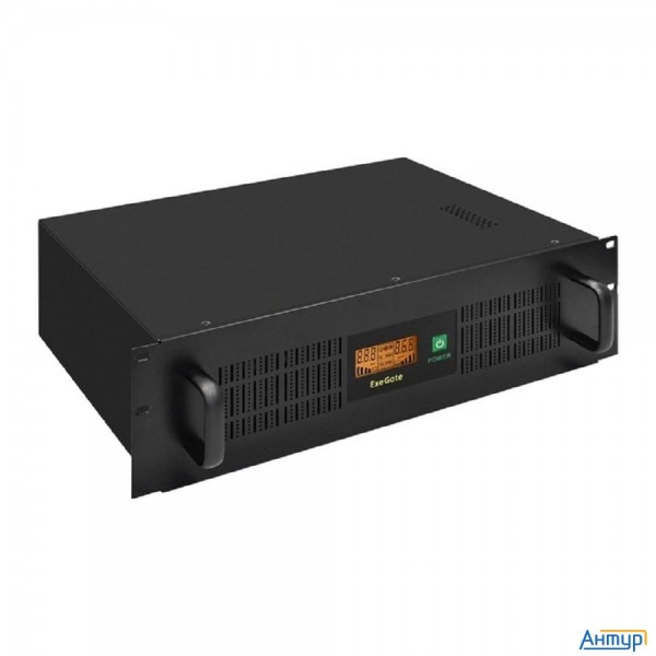 Exegate Ex293056rus ИБП Exegate Serverrm Unl-1500.lcd.avr.2sh.4c13.rj.usb.3u <1500va/900w, Lcd, Avr,