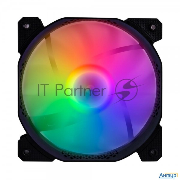 Вентилятор 1stplayer F1-plus Black / 140mm, Led 5-color, 1000rpm, 3pin / F1-plus-bk / Bulk