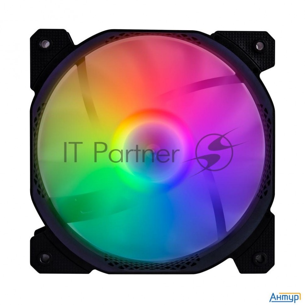 Вентилятор 1stplayer F1-plus Black / 140mm, Led 5-color, 1000rpm, 3pin / F1-plus-bk / Bulk