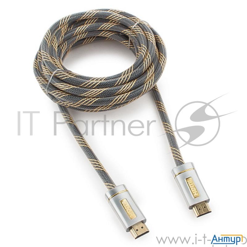 Кабель Hdmi Cablexpert, серия Platinum, 4,5 м, V2.0, M/m, позол.разъемы, металлический корпус, нейло